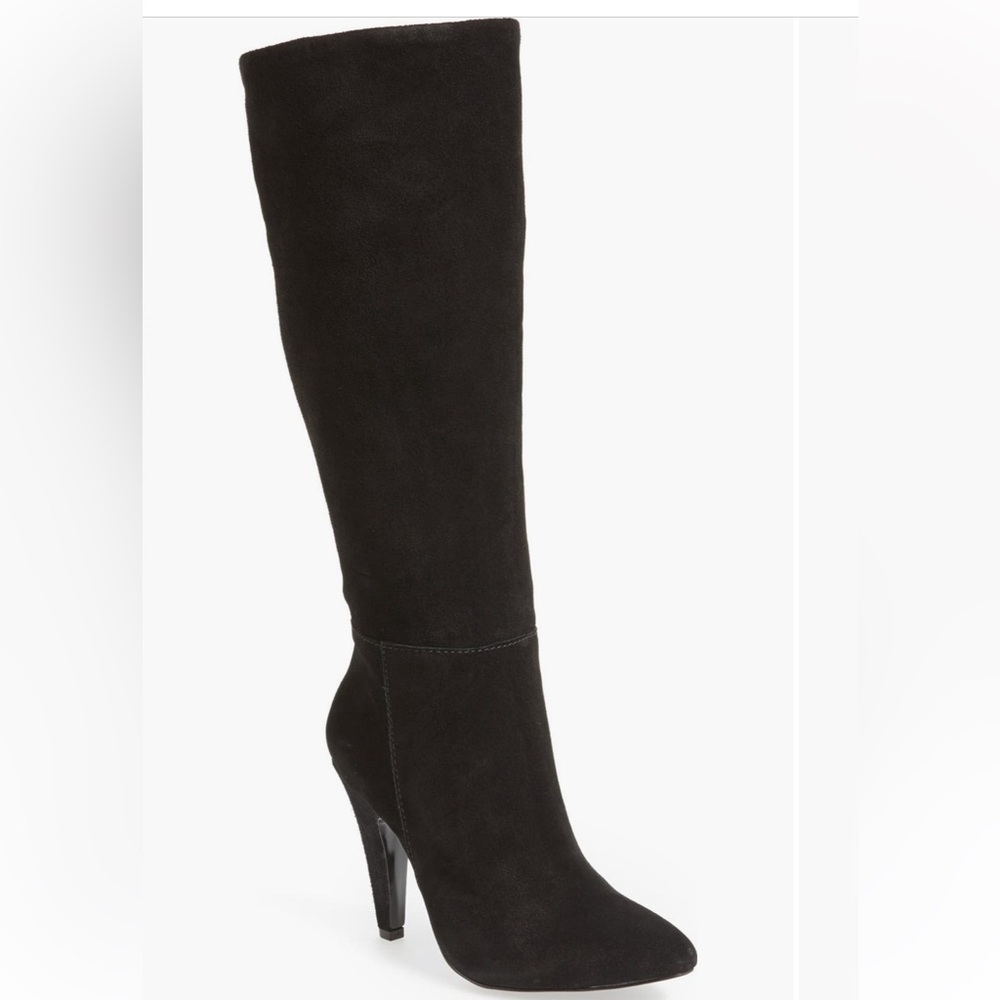 Steve Madden Sienah Leather Black Knee-High Women's Boots